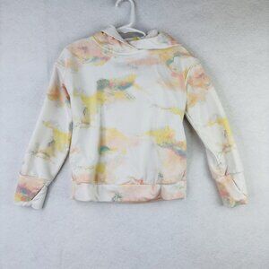 All in Motion Girls Sz XS 4/5 Hoodie Active Wear Long Sleeve Tye Dye Thumb Holes